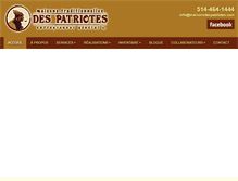 Tablet Screenshot of maisonsdespatriotes.com